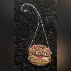 CLOSET CLEAN OUT! 
 Vintage Leopard Print Cat Face Crossbody Bag